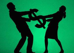 couple fighting over money