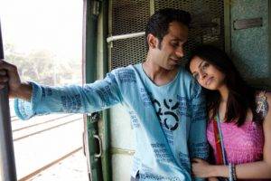 couple in a train