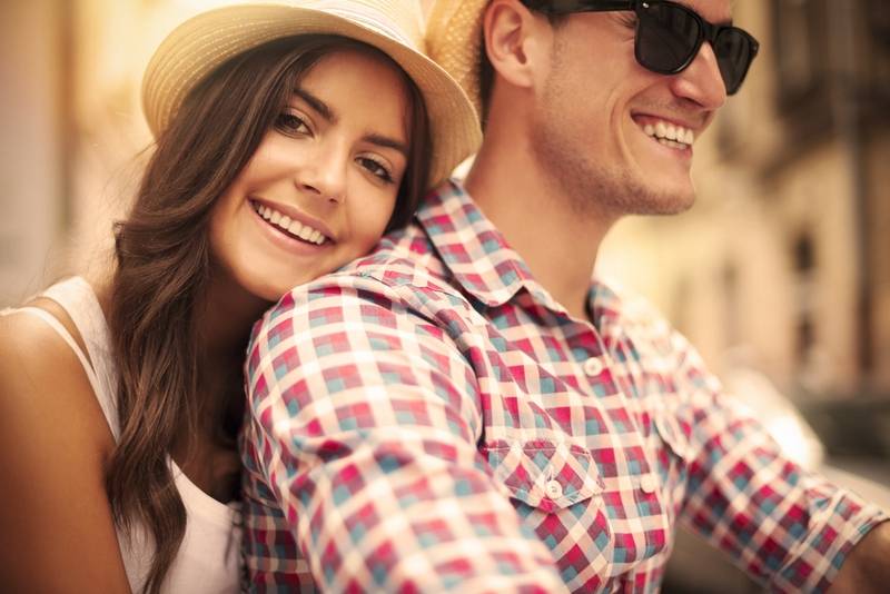 couple smiling sweetly