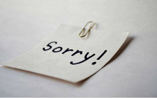 saying sorry