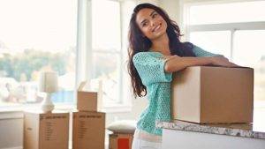single woman moving
