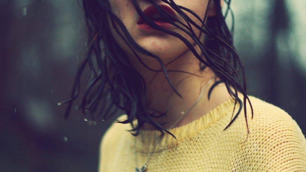 wet hair