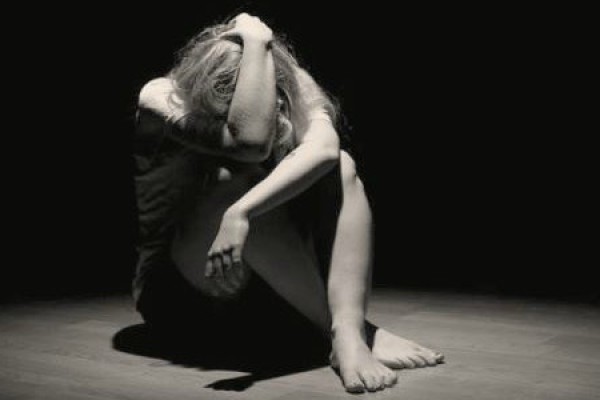 depressed lonely young lady