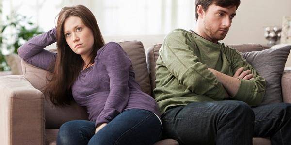 couple not talking to each other