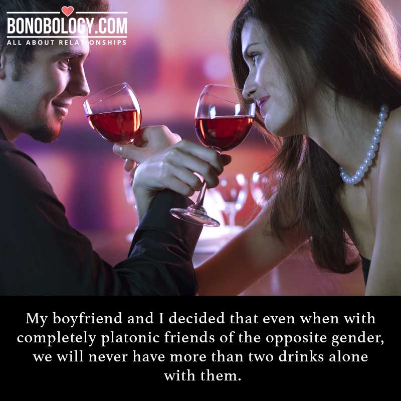 Having drinks