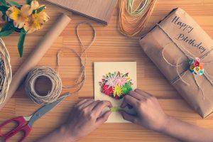 making birthday card