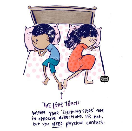 sleeping together