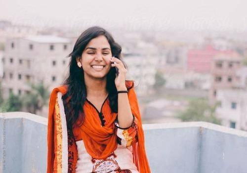 lady talking on phone