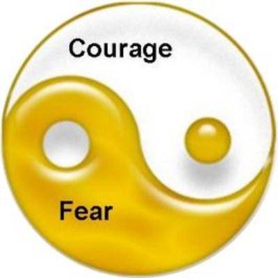 Courage and fear together