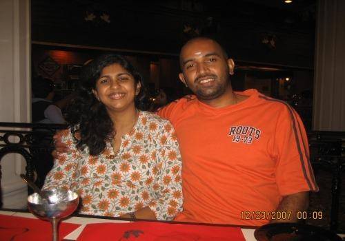Riti with her husband