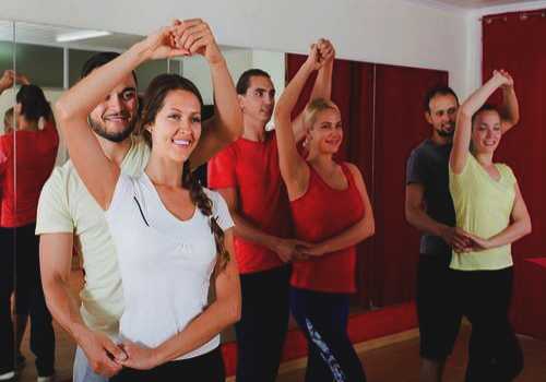 couple doing salsa dance together