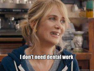 girl showing teeth