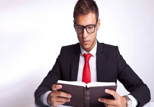 man doing business-reading
