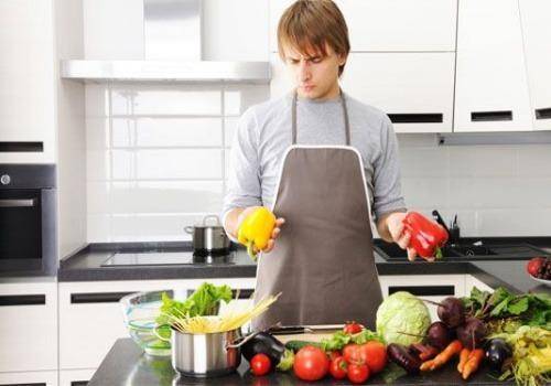 man in kitchen
