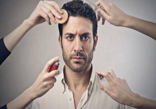 man with make up