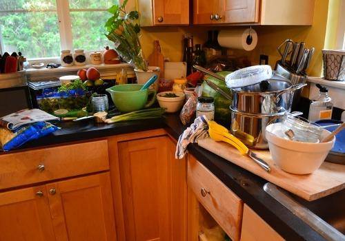 messy kitchen