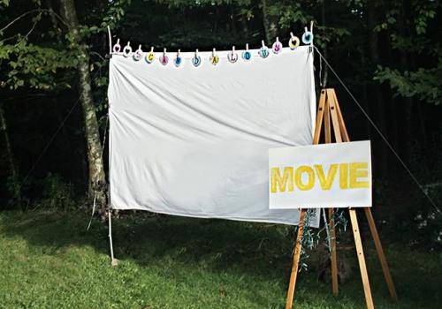 movie screening in backyard