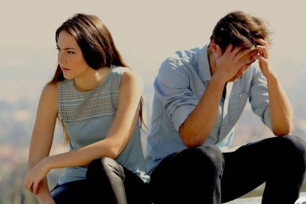 Newlywed couple under strain