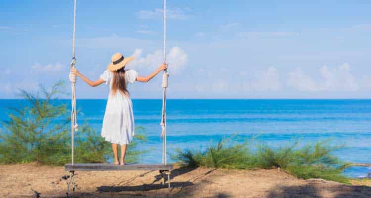 Girl on swing