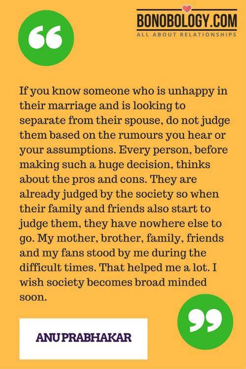 Anu Prabhakar Marriage Interview Quote