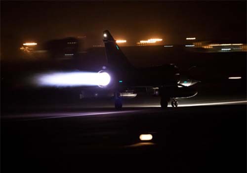 Indian jet fighters at night