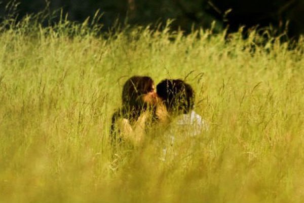 Kissing in Grass