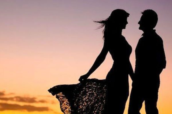 Smiling Couple Silhouette