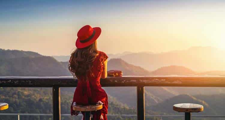 Lady enjoying the view