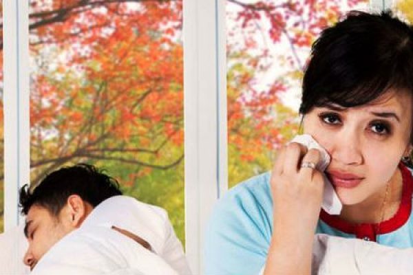 Woman Crying beside Man