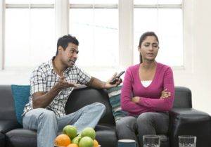 arguing indian couple