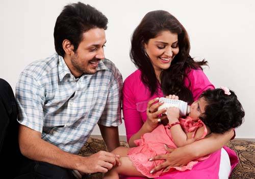 couple and baby