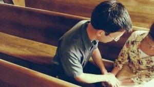 couple praying together