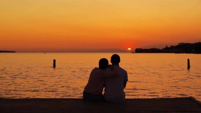 couple watching sunset