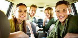 family on a drive
