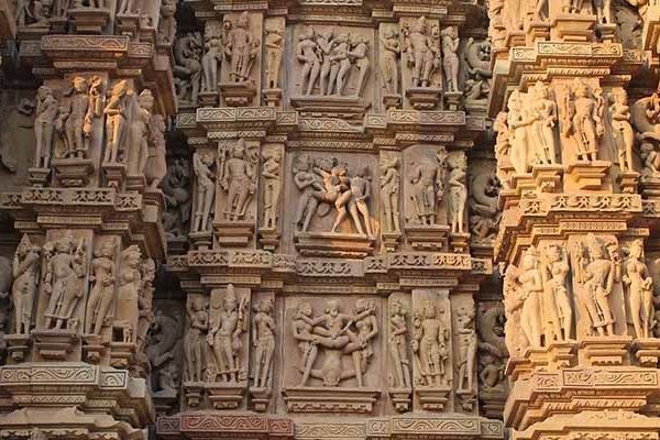 Khajuraho Temple is famous for the sculptures