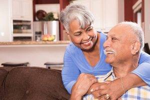 happy old couple