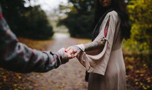 holding hands
