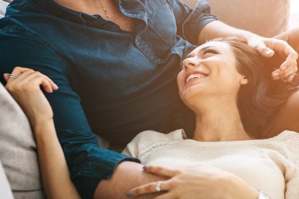 man and woman in deep love