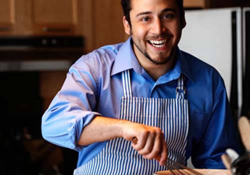 man cooking