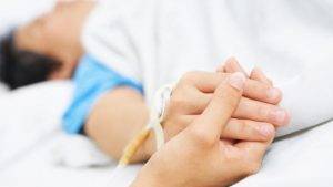 man in hospital