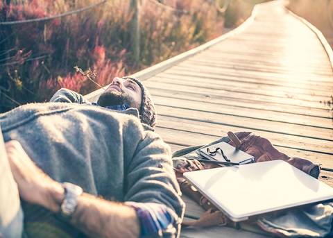 man relaxing