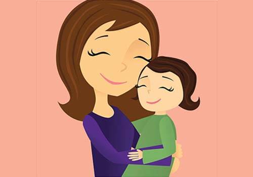 mother daughter hugging