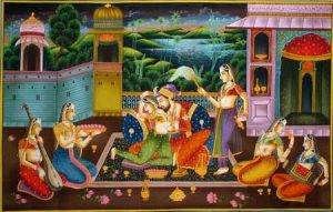 mughal love painting
