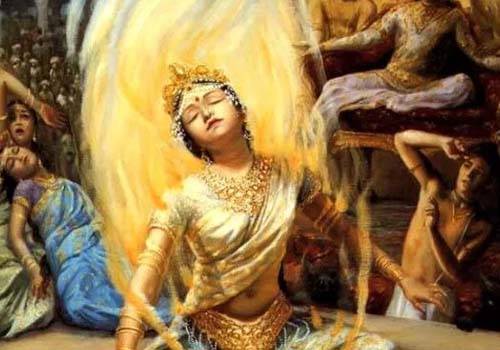 sati in fire