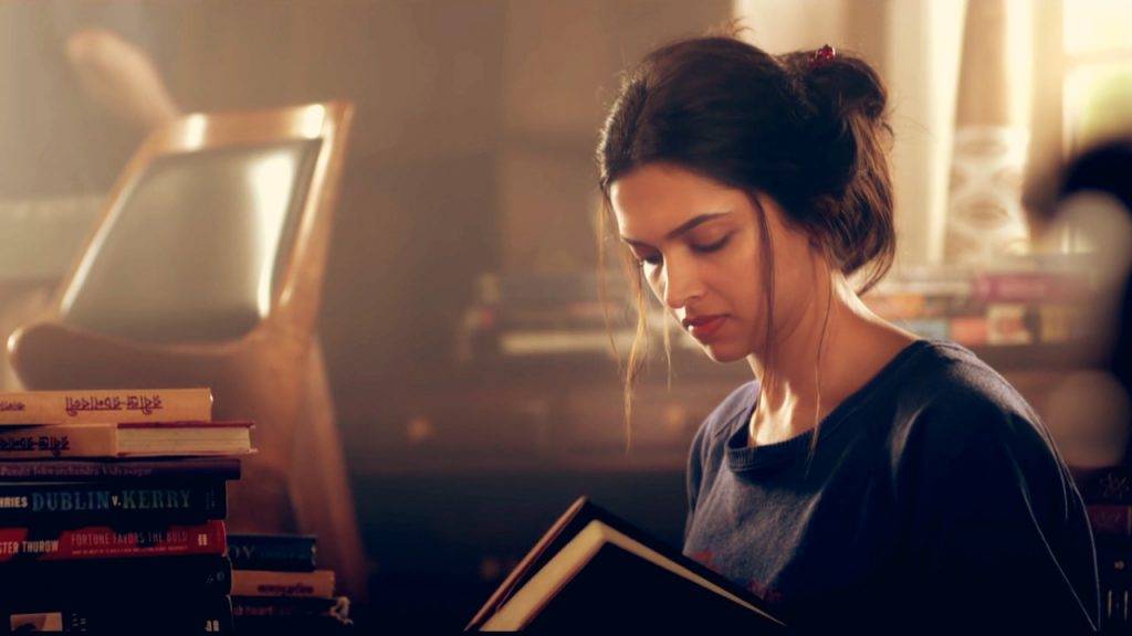 woman reading book