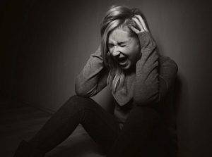 woman screaming