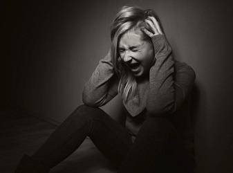 woman screaming