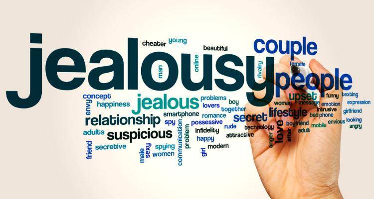 Jealousy word cloud concept