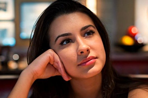 Young lady, deep in thought
