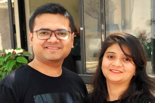 Himanshu with his wife